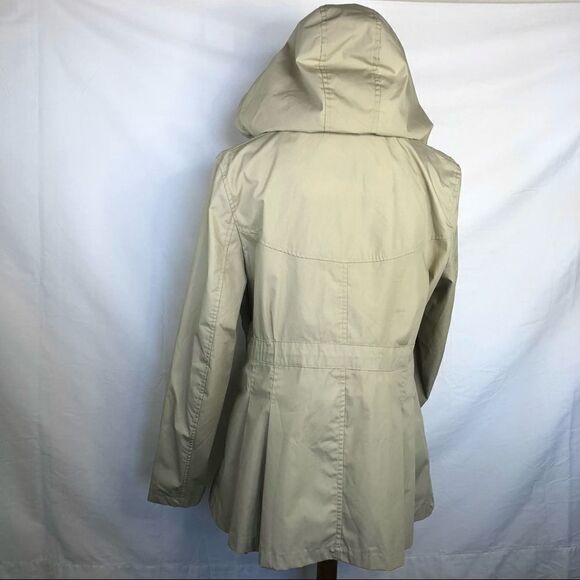 NANETTE LEPORE KHAKI  HOODED UTILITY SPRING JACKET  EXCELLENT CONDITION - Picture 9 of 15